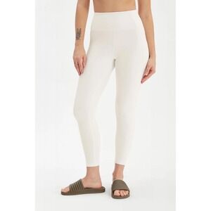 Girlfriend Collective High Rise Leggings White Recycled Polyester Spandex Size L
